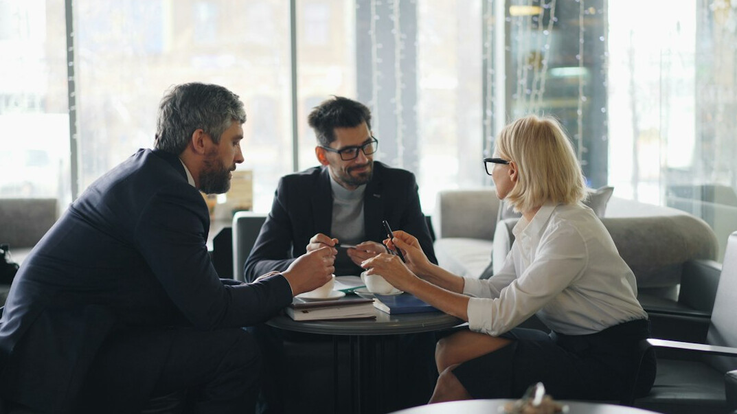 business team in strategy meeting